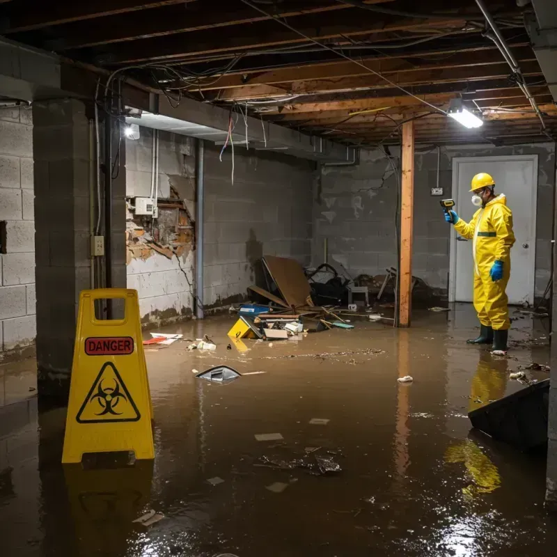 Flooded Basement Electrical Hazard in Kittitas, WA Property